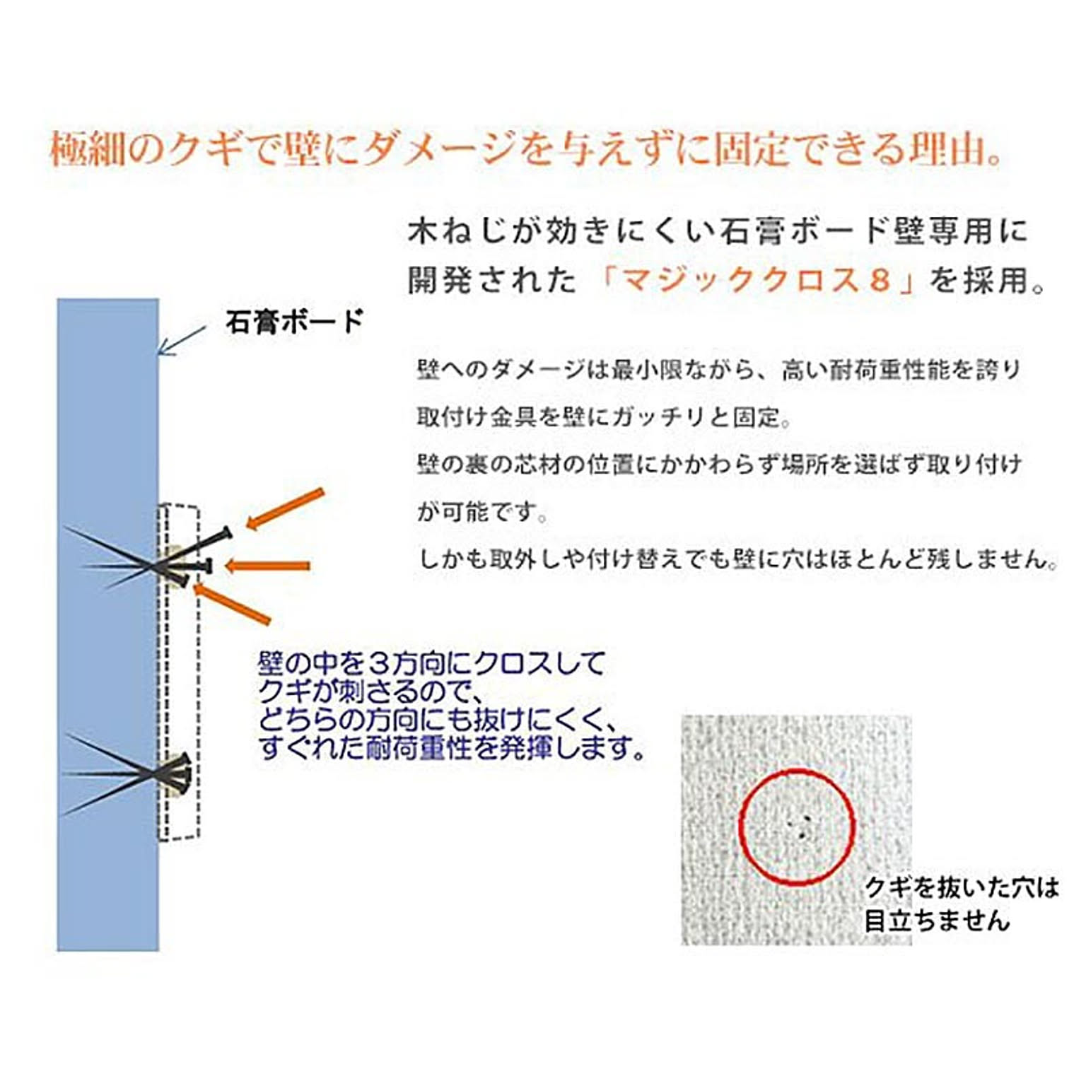 壁掛けフック・壁掛け金具