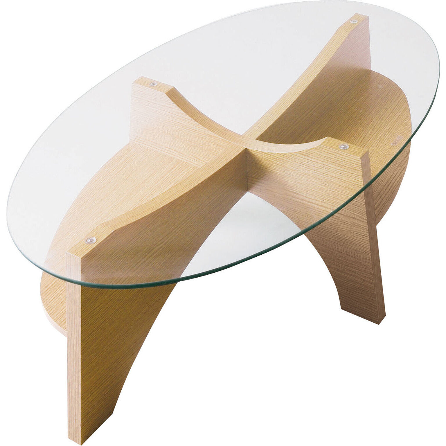オーバルテーブル ガラステーブル 楕円テーブル LE-454