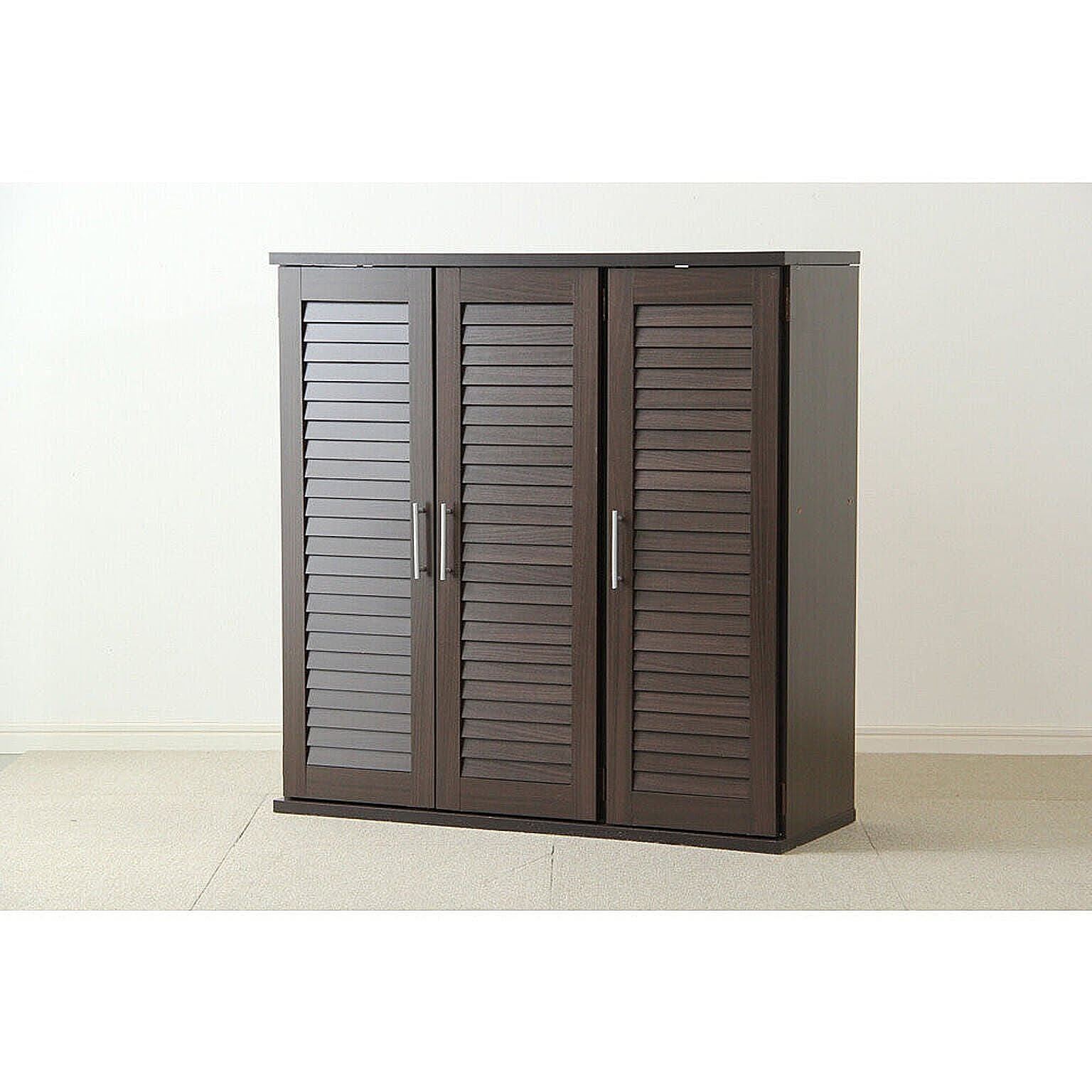 90センチ幅 3枚とびら 大容量 通気性抜群 靴箱 ホワイト 商材