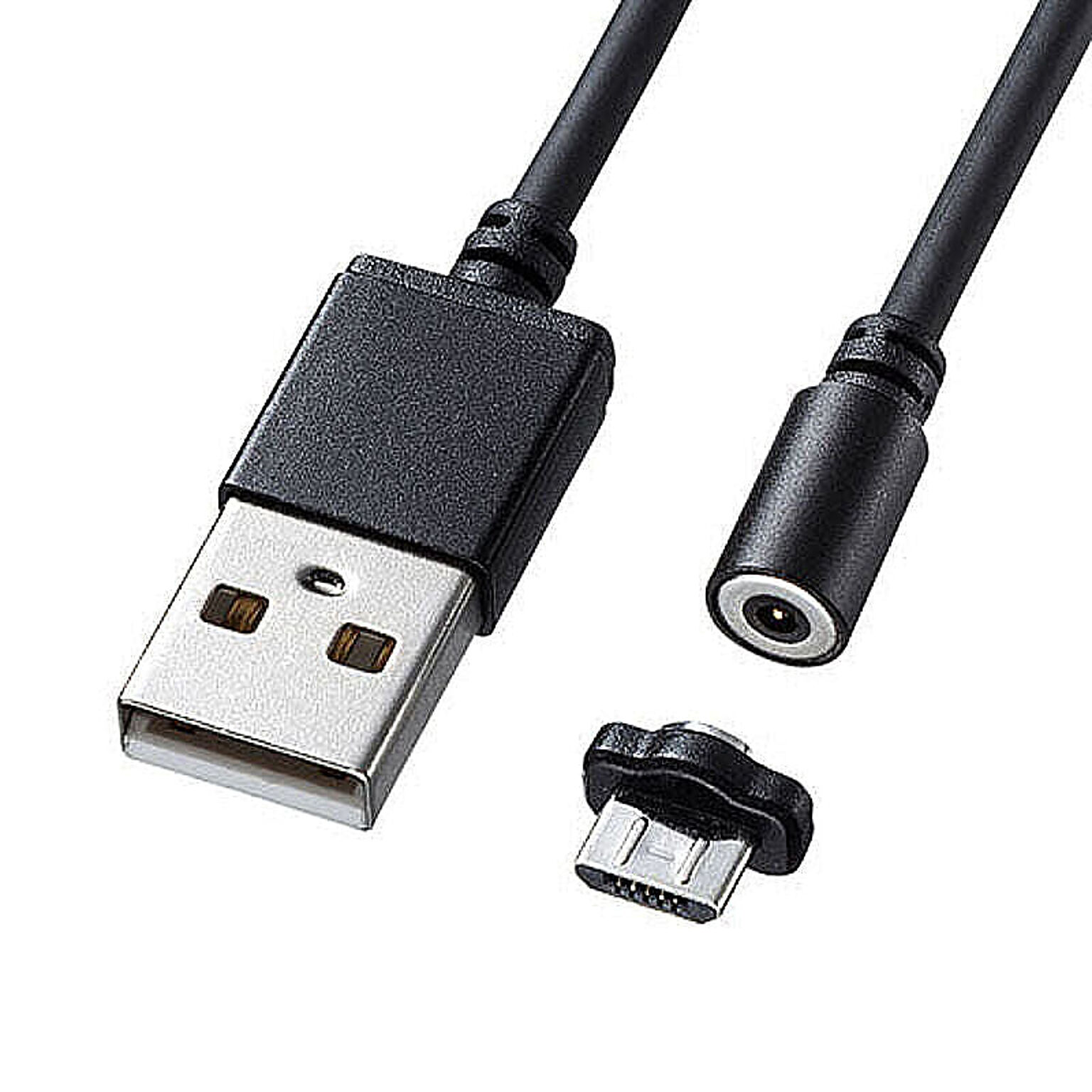 サンワサプライ 超小型Magnet脱着式microUSBケーブル 1m KU-CMG1 管理No. 4969887763292