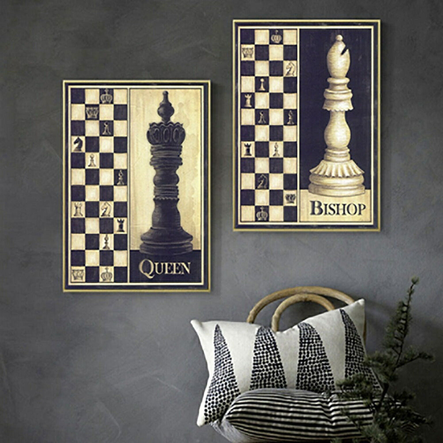 ポスター 3枚セット ナイト クィーン キング アンティーク チェス 駒 デザイン チェス盤 インテリア おしゃれ 大人 デザイン クラシック 通販 Roomclipショッピング
