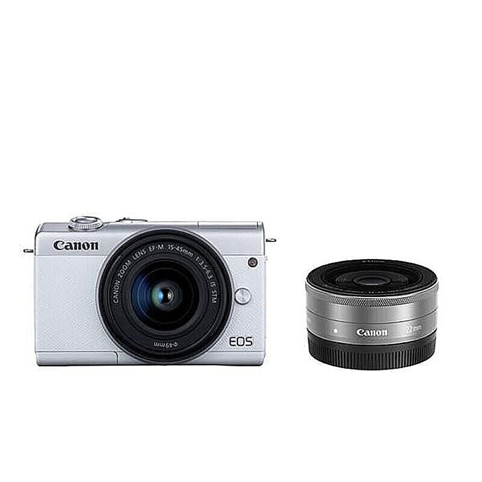 Canon ミラーレス一眼カメラ EOS M200 ダブルレンズキット ホワイト EOSM200WH-WLK キャノン ミラーレス一眼 EOSM200 管理No. 2702030001085-010