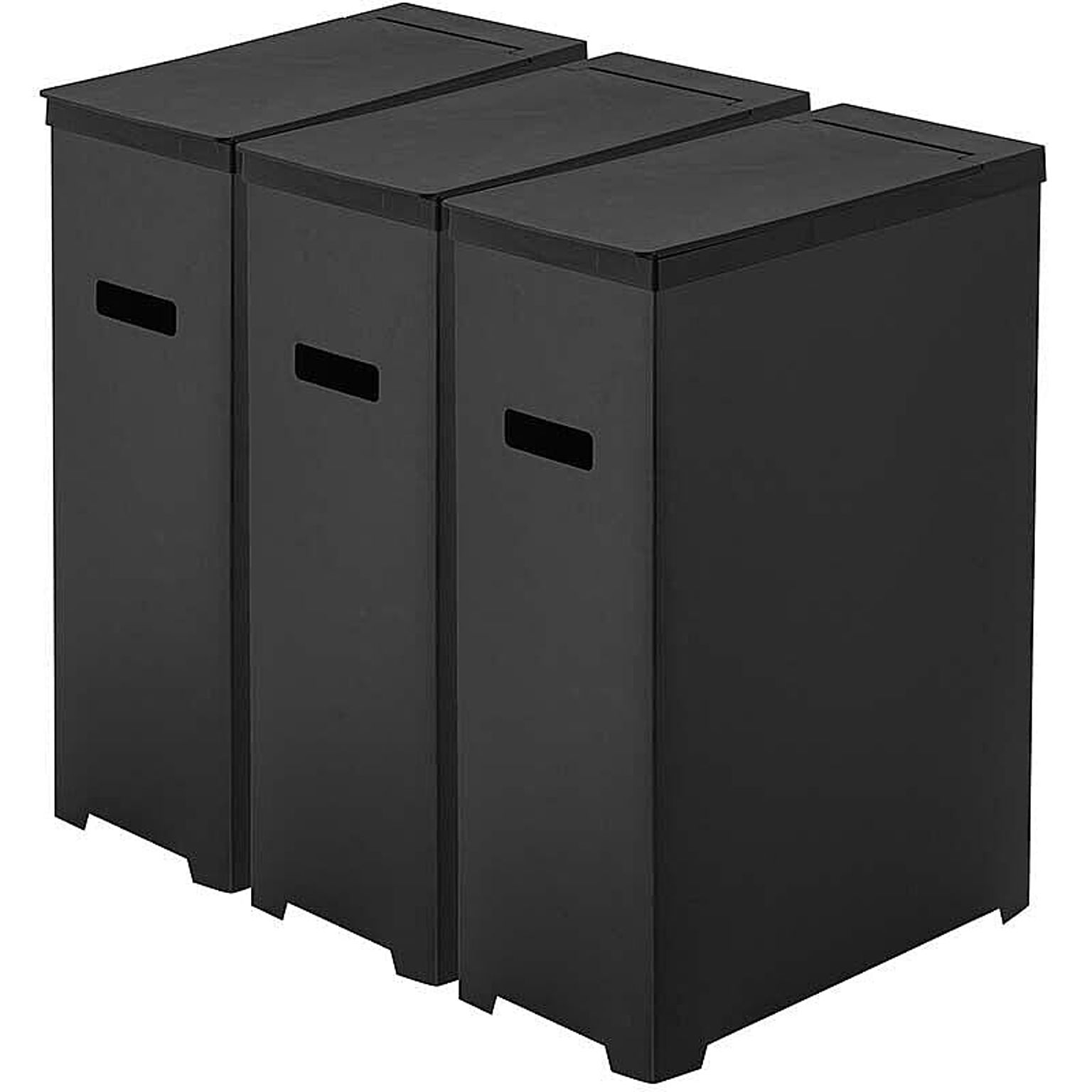 山崎実業 / tower スリム蓋付きゴミ箱 3個組