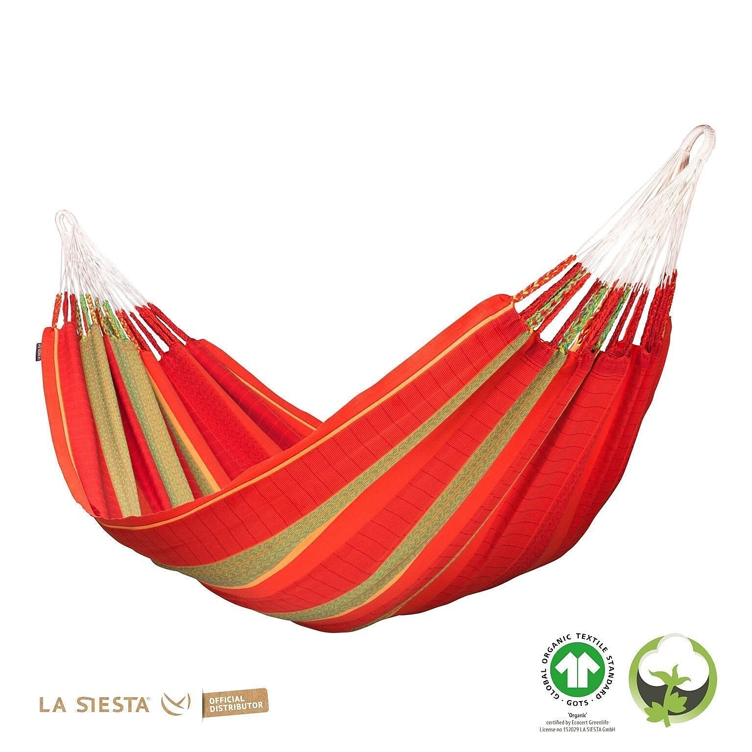 【販売終了】【LA SIESTA（ラシエスタ）】キングサイズハンモック［１〜３人用］フローラ （オーガニックコットン） FLH18