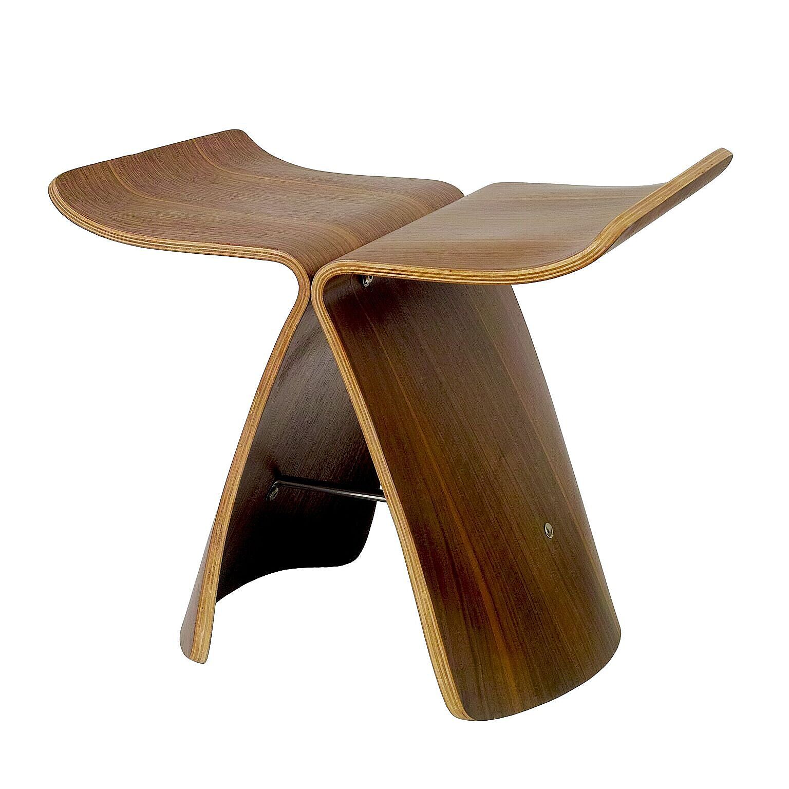 ウイングスツール 成形合板 木製スツール ローズウッド ウォールナット メープル | デザイナーズ リプロダクト デザイナー ブラウン クッション 椅子 オットマン