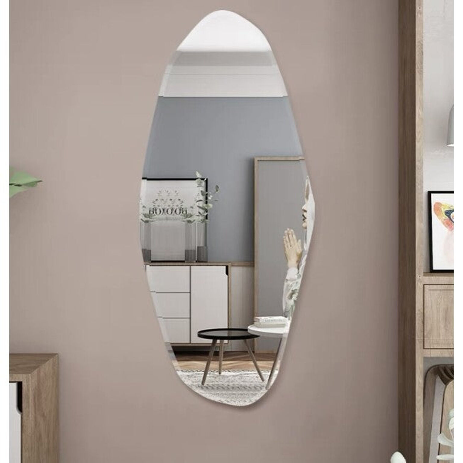 壁掛け鏡 壁掛けミラー ウォールミラー 姿見 姿見鏡 クリスタルミラー シリーズ（アーチ）：クリアーミラー（通常の鏡） クリスタルカットタイプ 