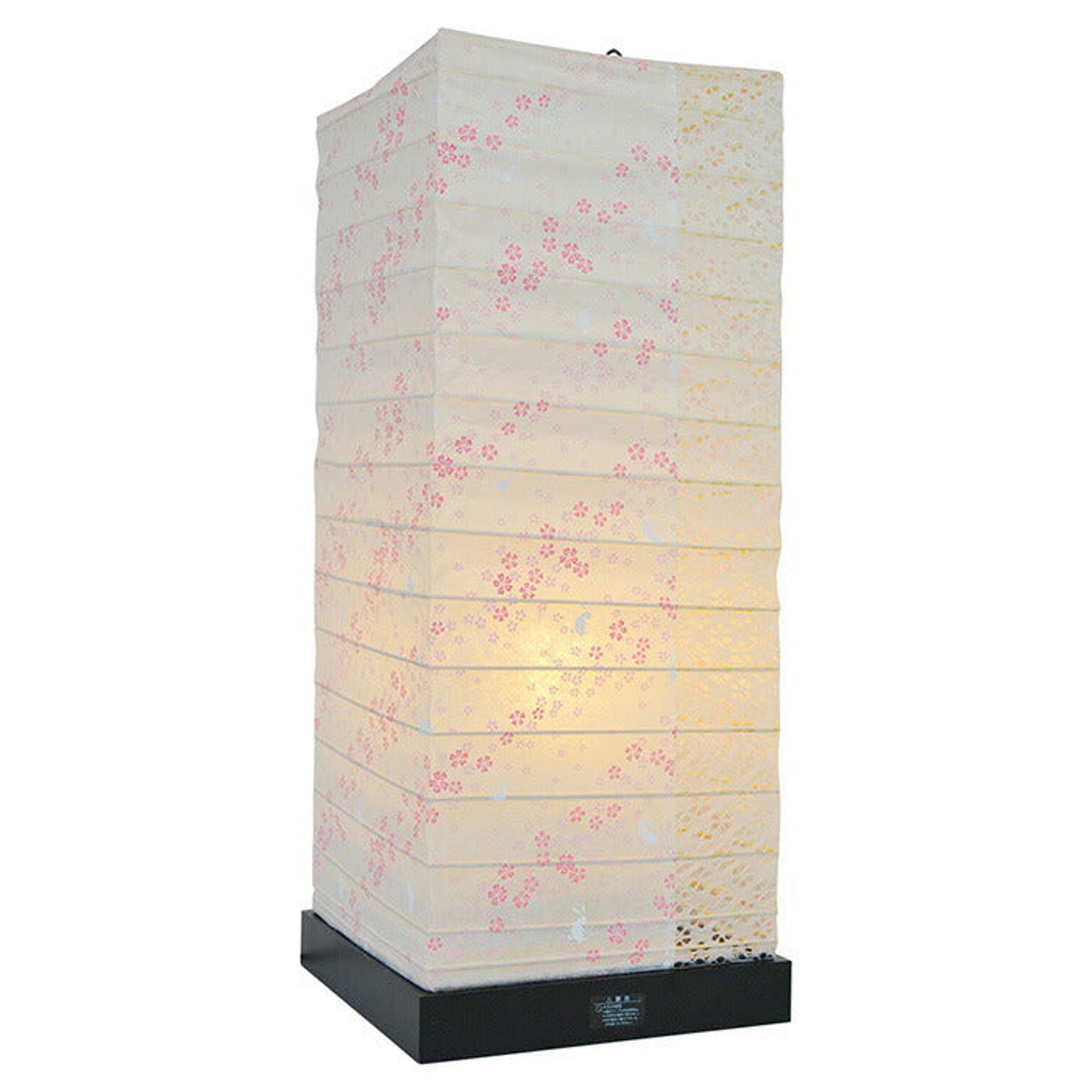 フロアライト 和紙 garden 花うさぎピンク×小梅白 電球付属 幅190x奥行190x高さ480mm 彩光デザイン