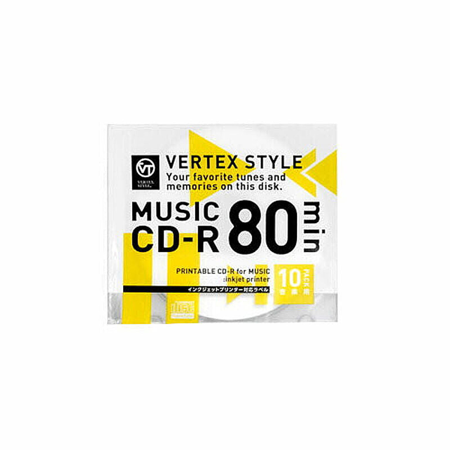 VERTEX CD-R(Audio) 80分 10P 10CDRA.80VX.WP 管理No. 4512254004582