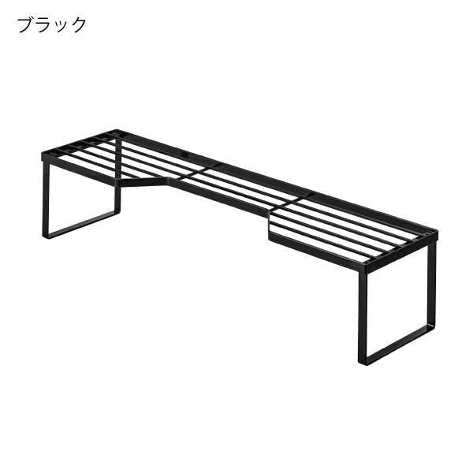 山崎実業 タワー 排気口カバー上コンロ奥ラック ブラック 60cmコンロ用