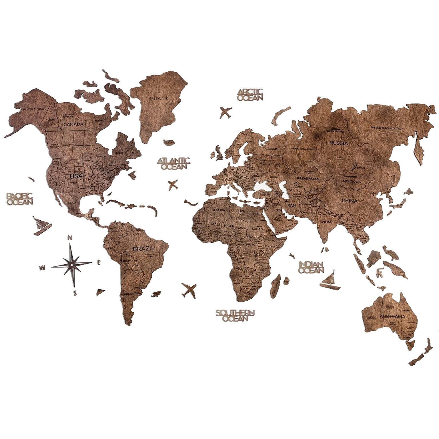 世界地図のおしゃれなアレンジ・飾り方のインテリア実例 ｜