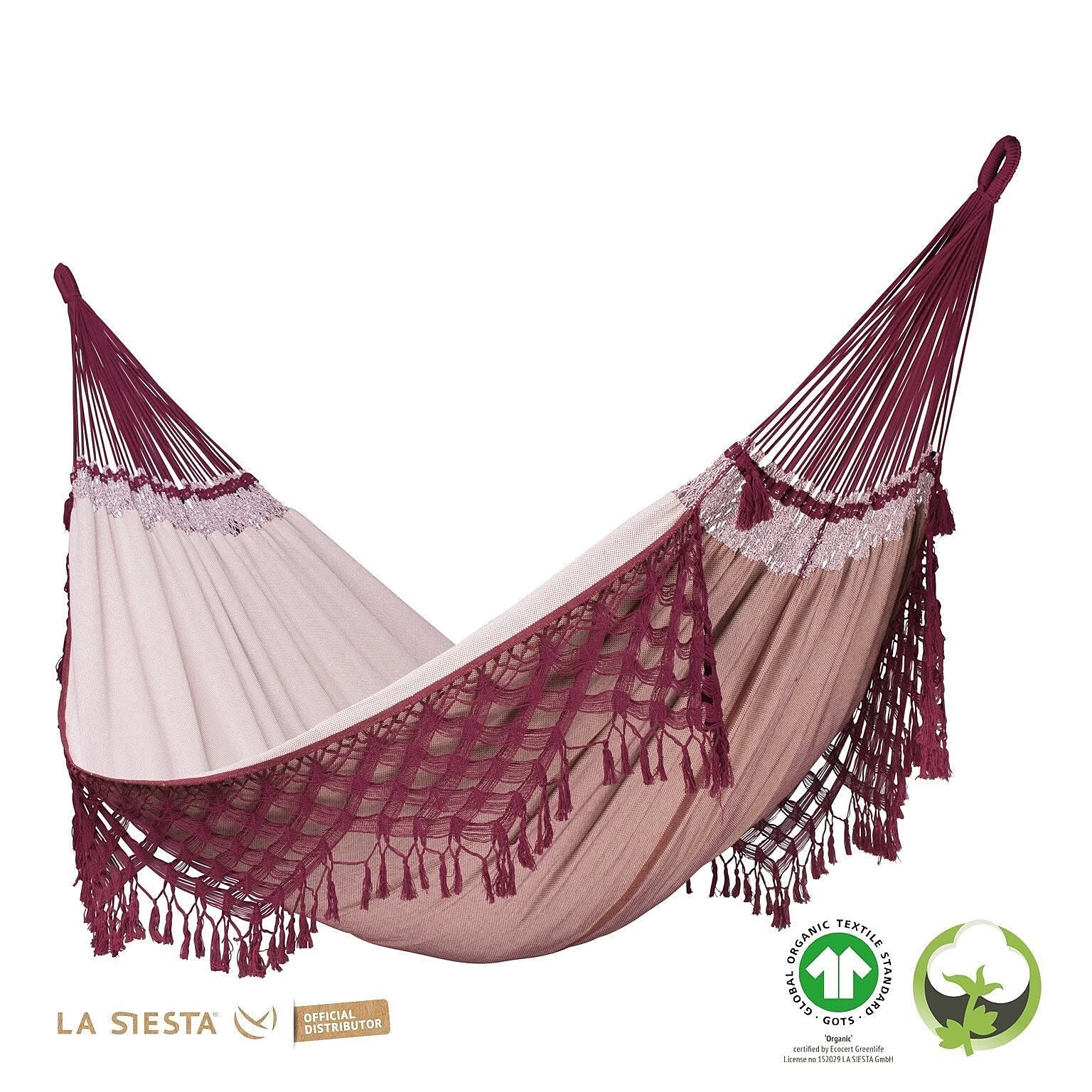 【廃盤】【LA SIESTA（ラシエスタ）】キングサイズハンモック［１〜３人用］ ボサノバ （オーガニックコットン） BSH18
