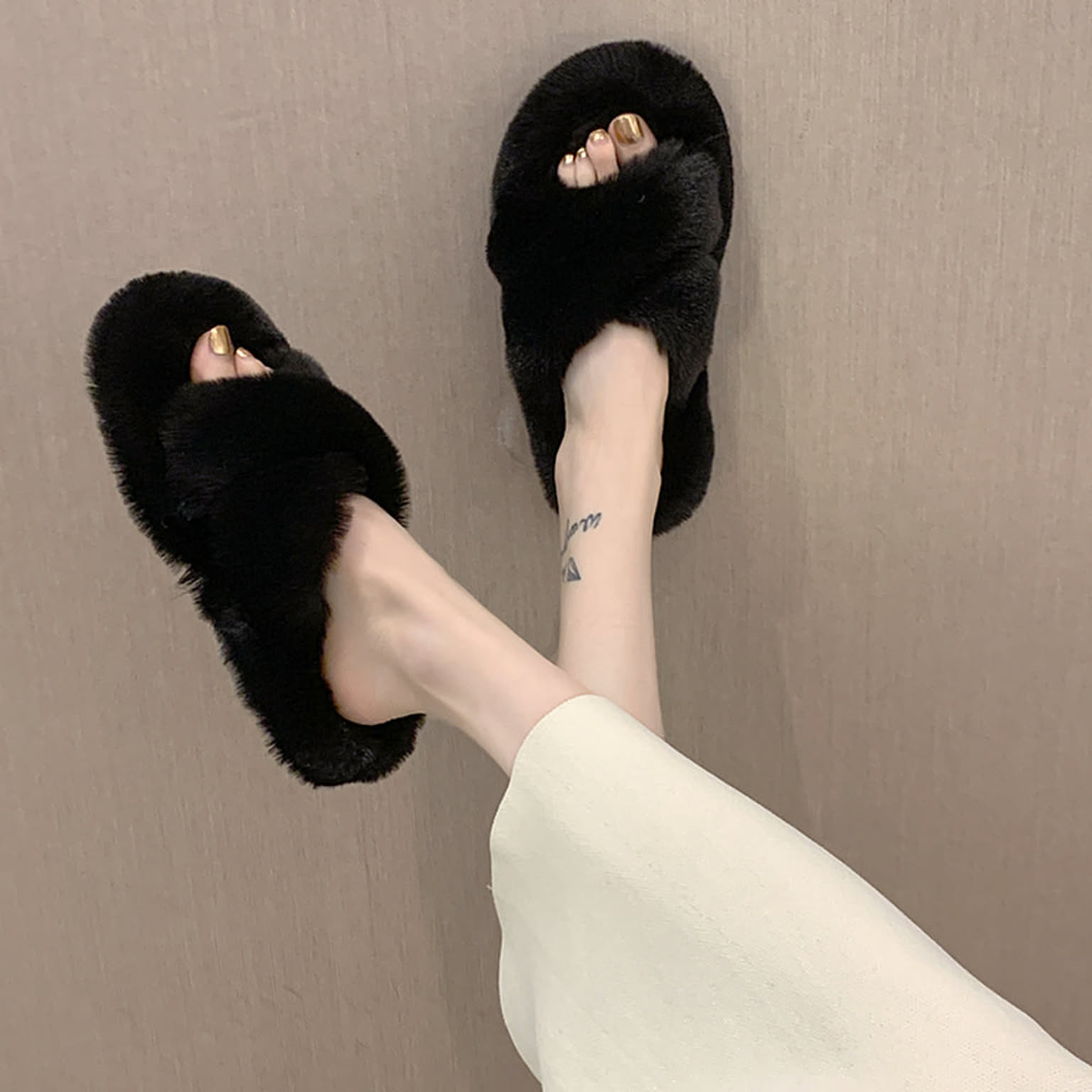 ファー スリッパ おしゃれ 冬用 通販 Roomclipショッピング