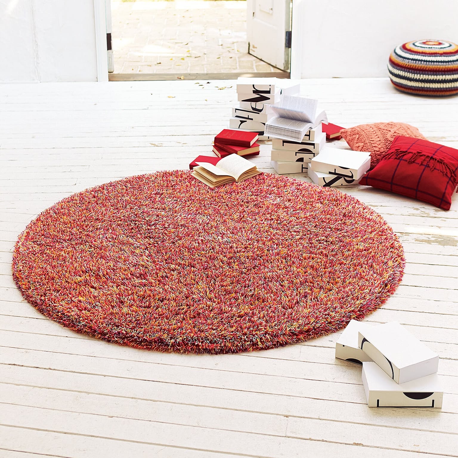 【完売202207】東リデザインラグ カーペット 円形約148×148cm レッド 防ダニ加工 TOR3850 引っ越し 新生活