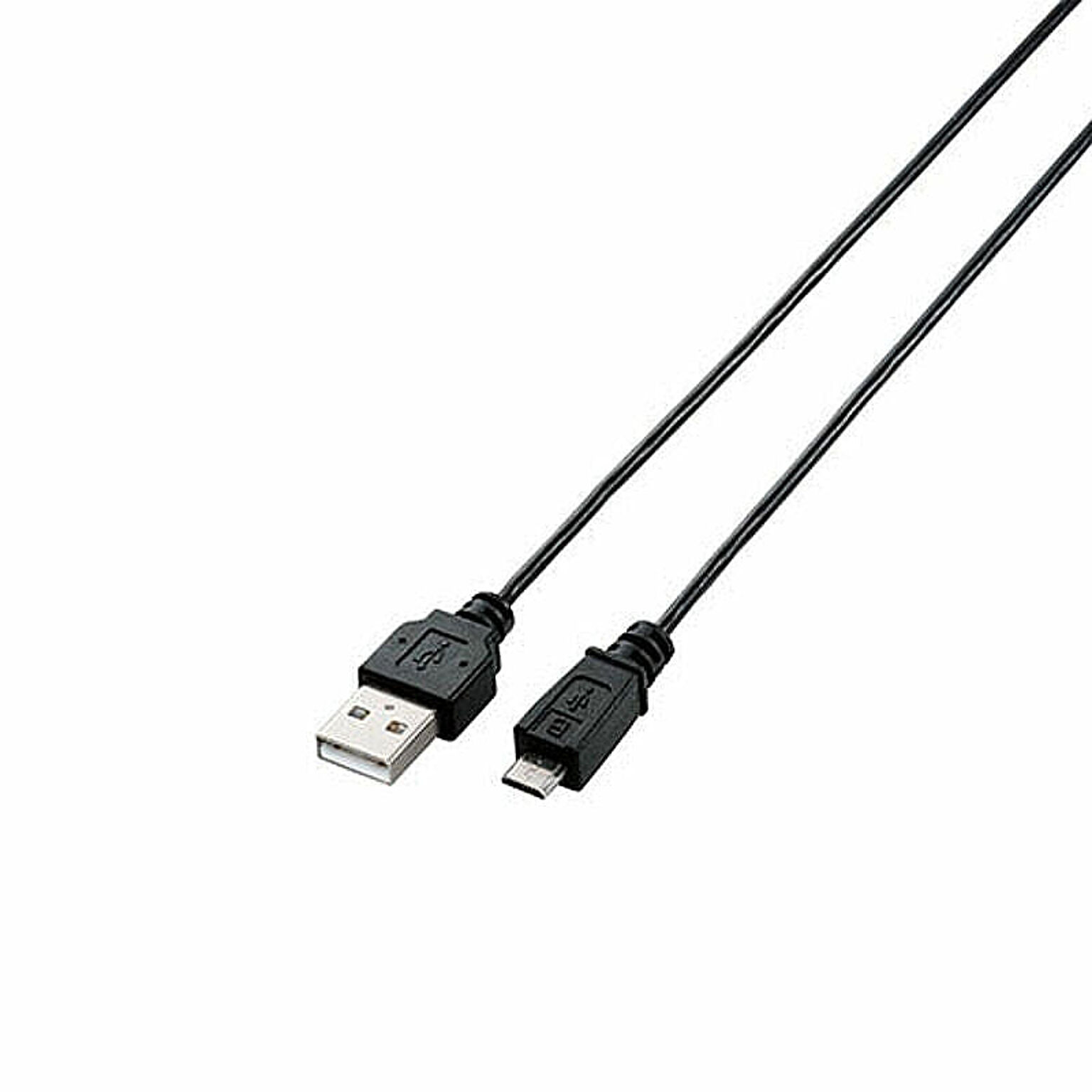 エレコム USB2.0ケーブル/A-microBタイプ/スリム/1m/ブラック U2C-AMBX10BK 管理No. 4953103269316