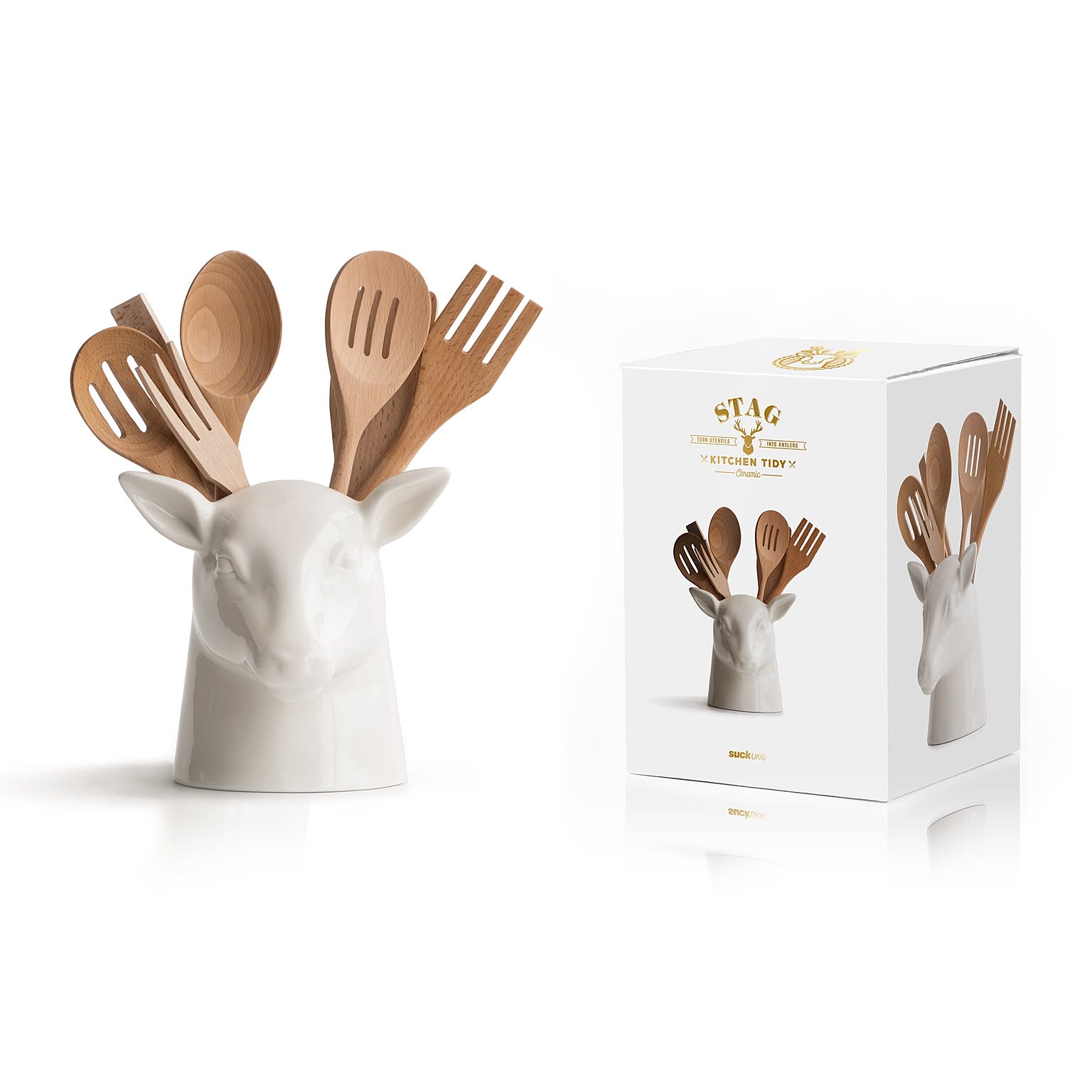 SUCK UK Stag Head Utensil Holder イギリス サックユーケー スタッグヘッド