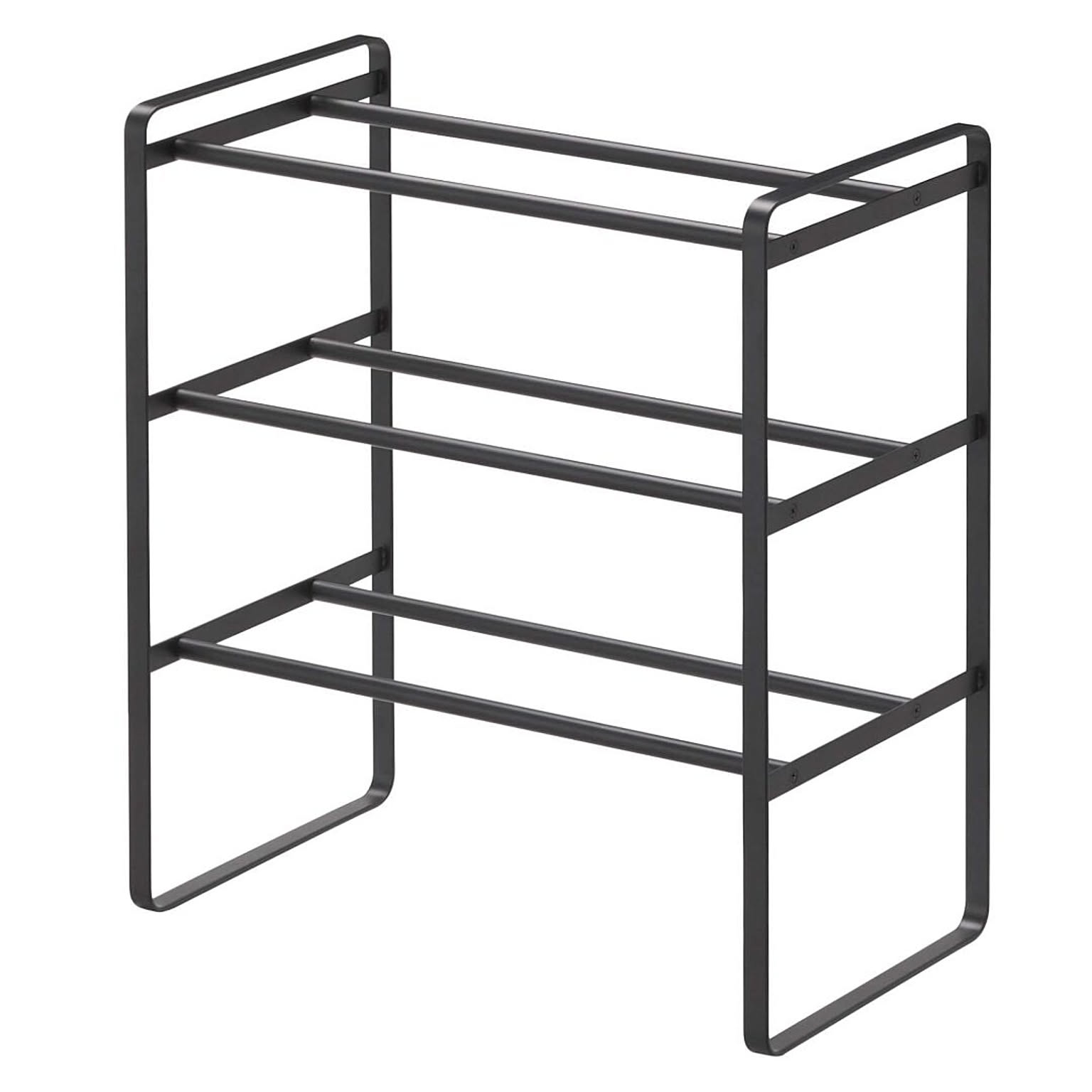 山崎実業】伸縮シューズラック フレーム3段 ブラック - 通販 | RoomClipショッピング 山崎実業】伸縮シューズラック フレーム3段 ブラック - 通販 | RoomClipショッピング