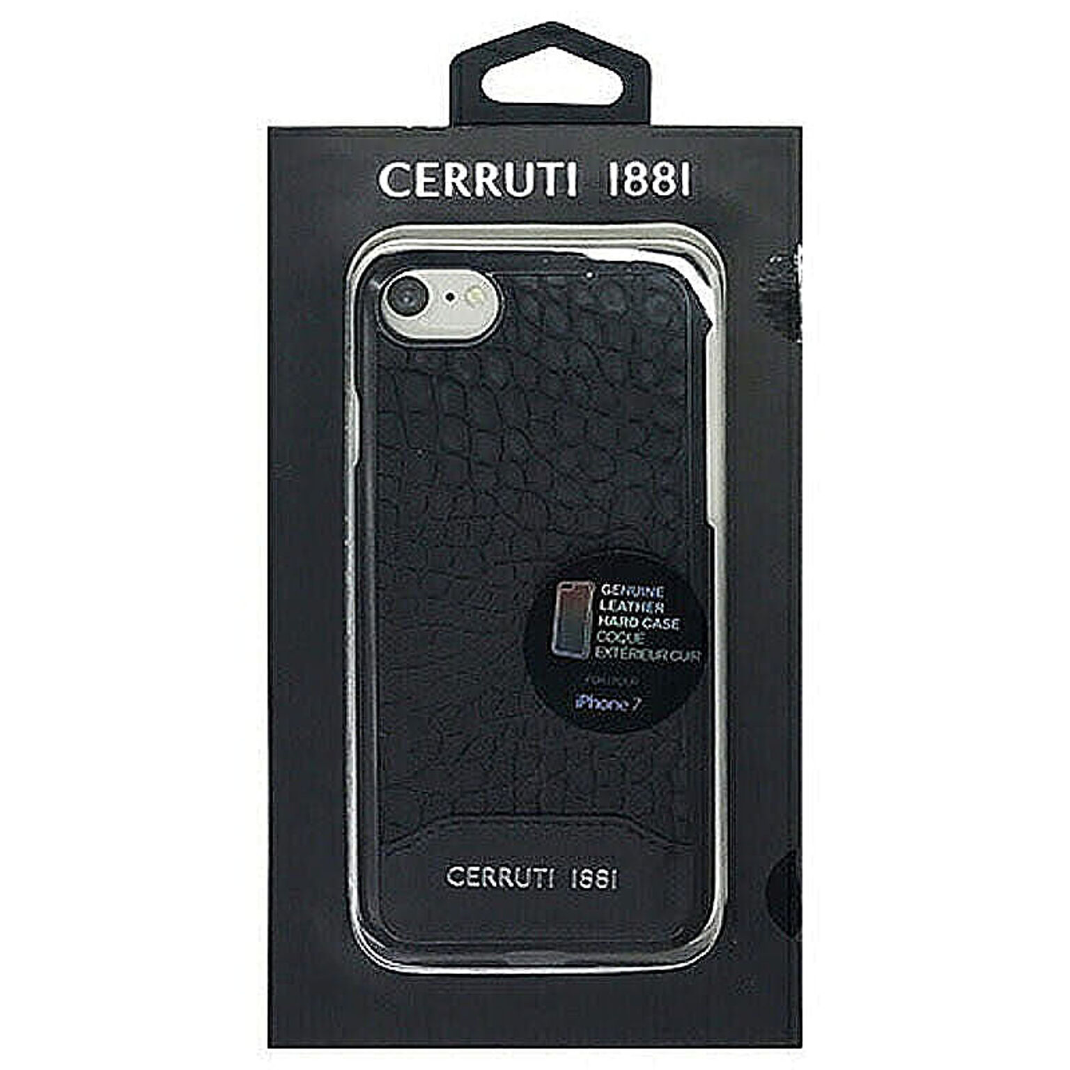 CERRUTI Crocodile Print Leather - Hard Case - Black CEHCP7MCBK 管理No. 4526397956509