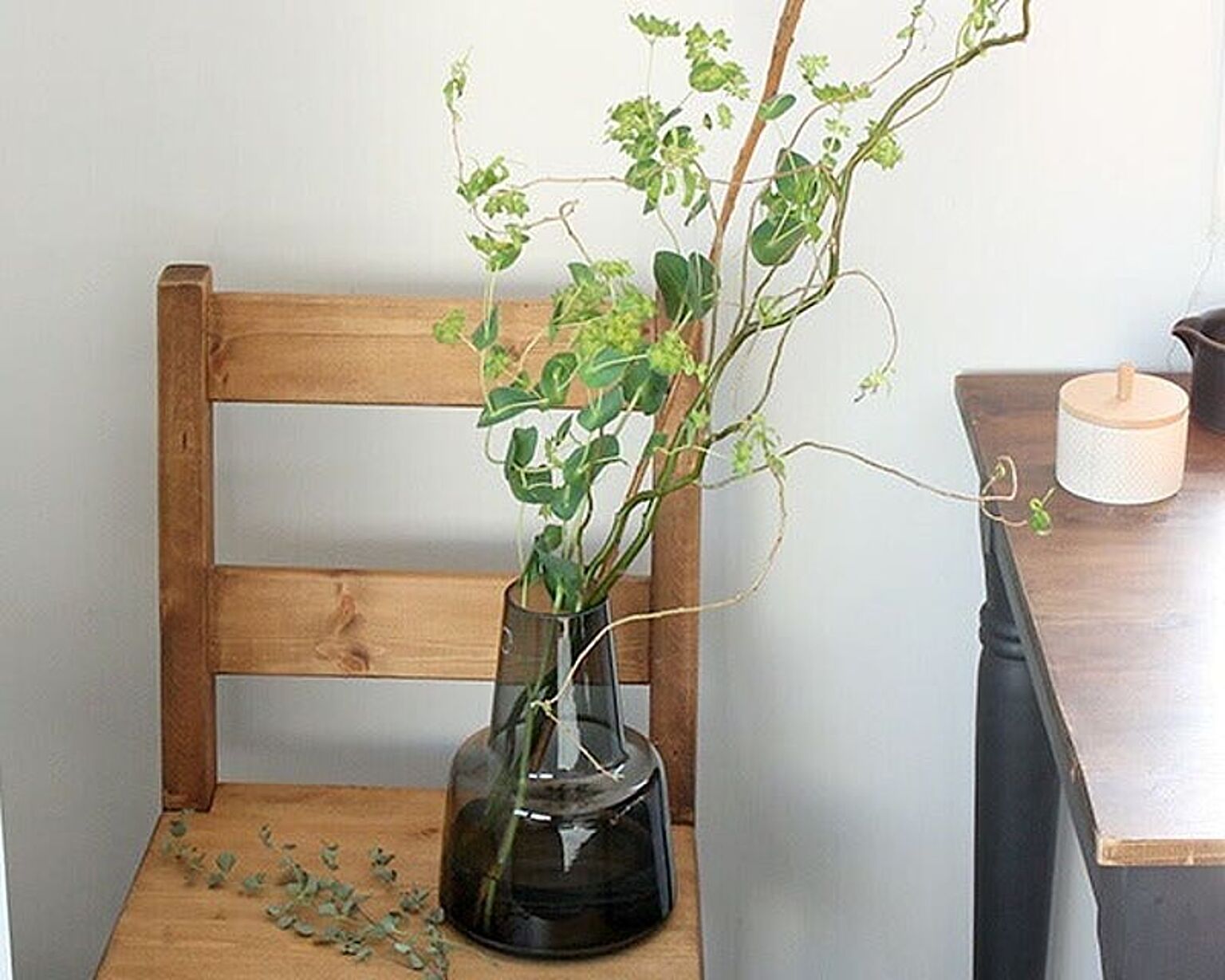 ホルムガード フローラ ベース 24cm ミディアム スモーク Holmegaard Flora vase