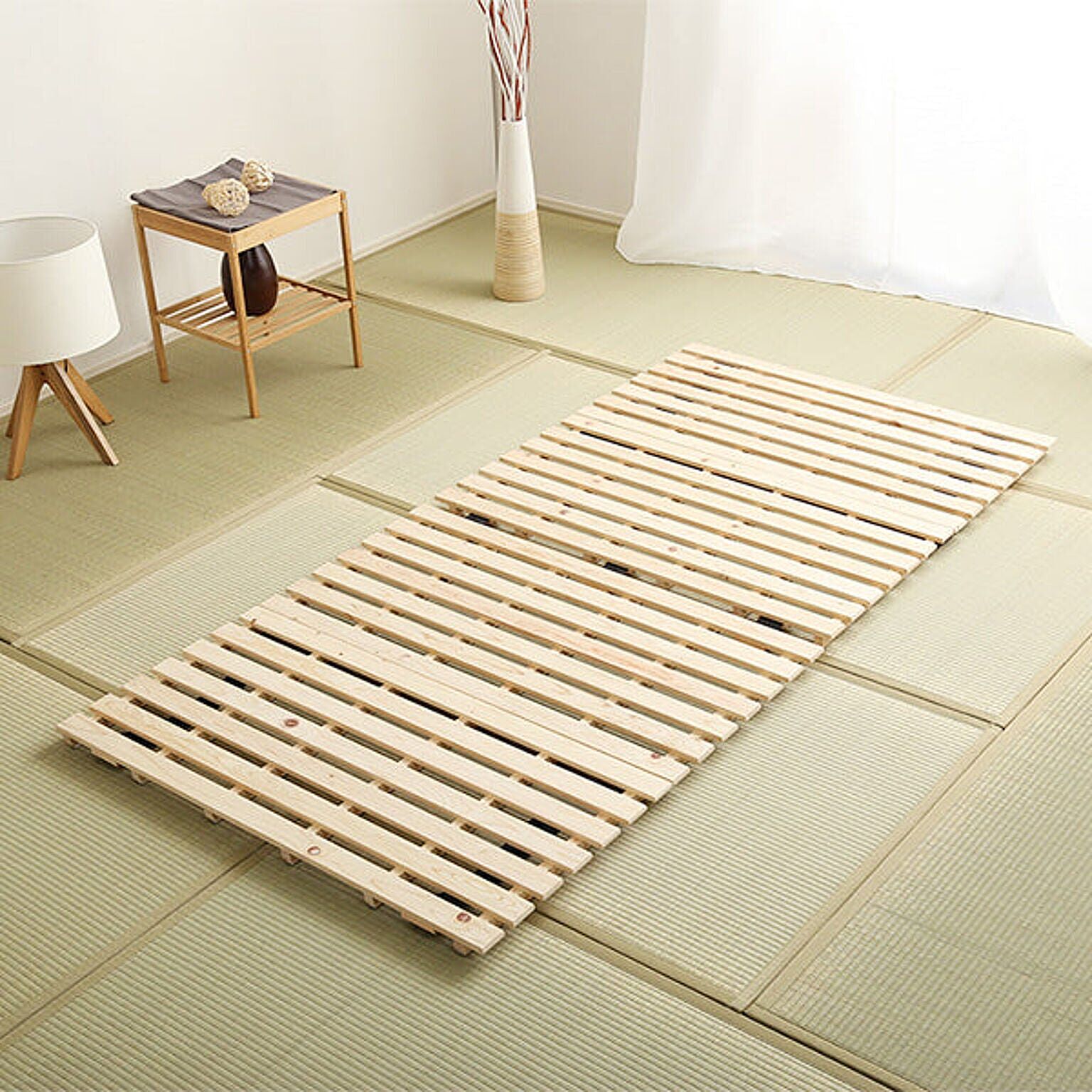 すのこベッド二つ折り式　檜仕様(シングル)【涼風】
