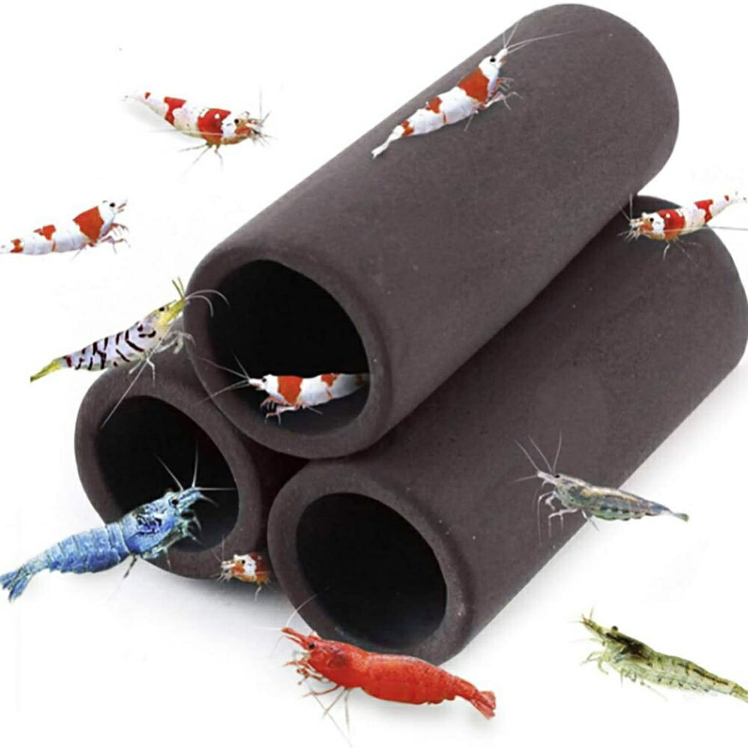 在庫限り エビ シェルター ドラム缶 3連 アクアリウム ペット用品 海老 隠れ家 繁殖 秘密基地 寝床 睡眠場所 オブジェ 水槽 置物 インテリア 熱帯魚 通販 Roomclipショッピング