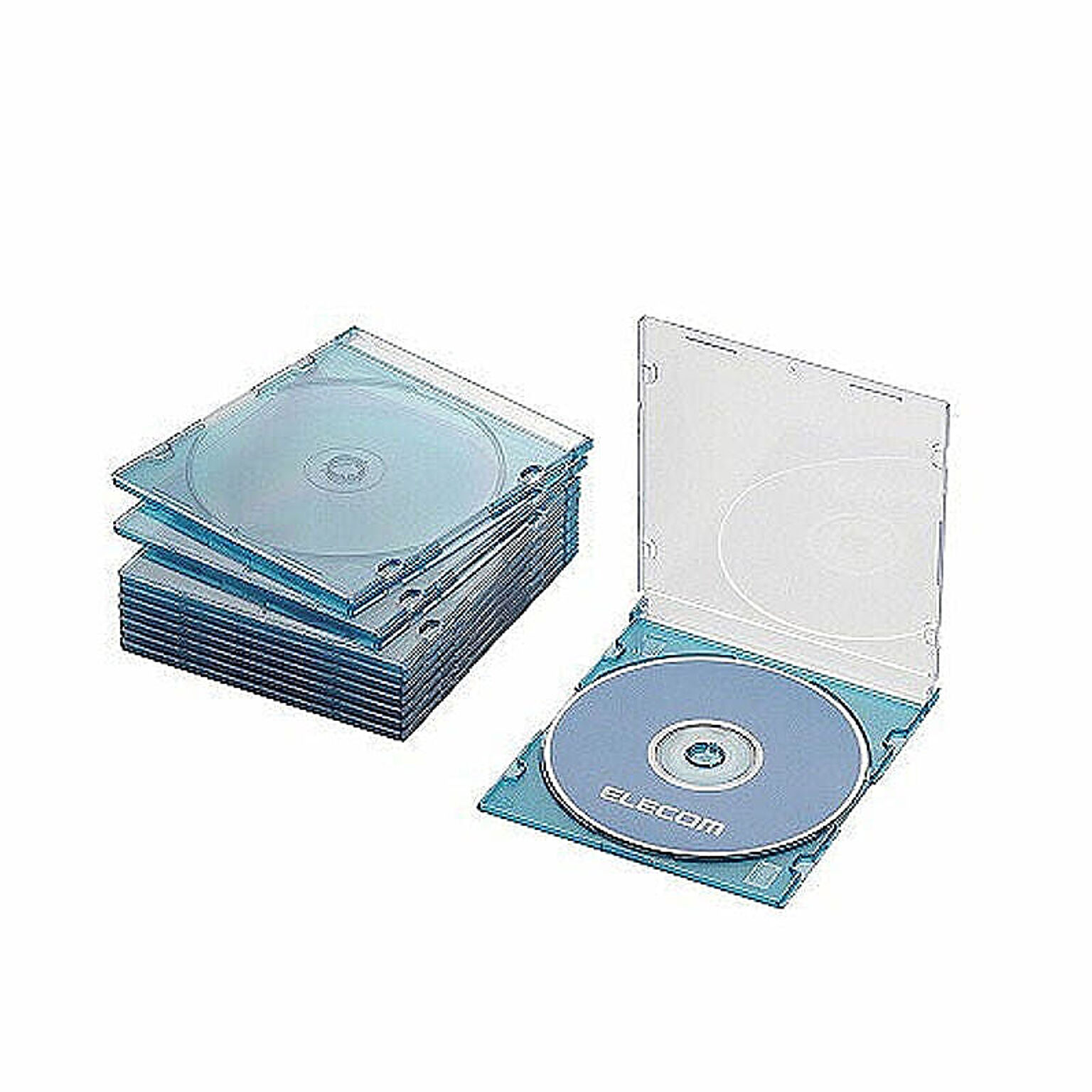エレコム　Blu-ray/DVD/CDケース(スリム/PS/1枚収納)　CCD-JSCS10CBU 管理No. 4953103400139