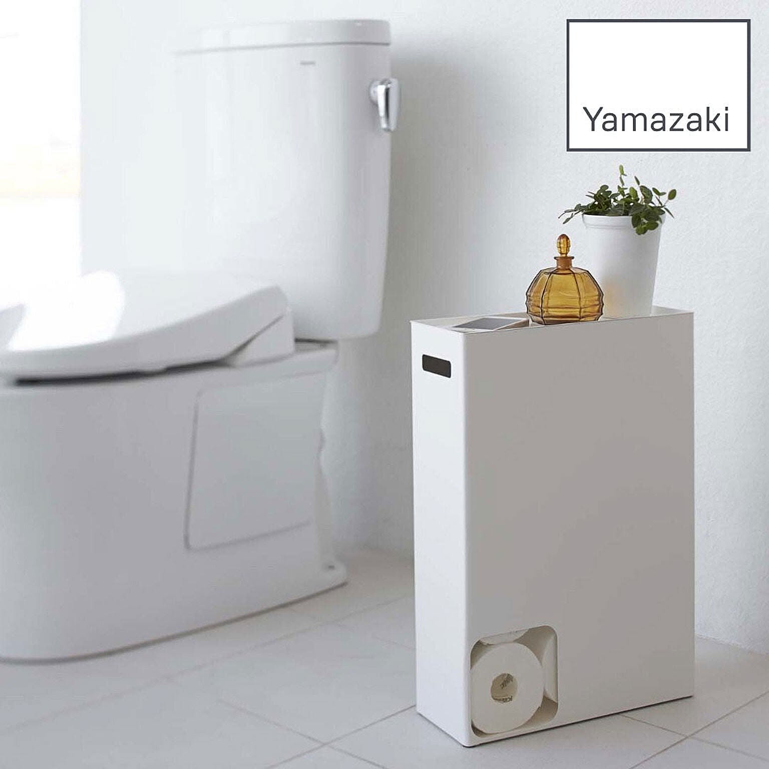 【プレート】トイレットペーパーストッカー プレート ホワイト