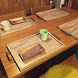 食卓にもっと木の温もりを♪malco-yanさんのDIY木製cafeトレイ