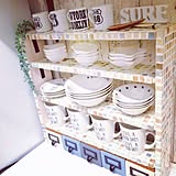 100均の食器をカフェ風に取り入れたキッチンの紹介