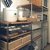 見せる収納に!無印良品のワイヤーバスケットが使える