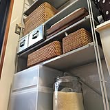 「見せる収納」入門☆無印良品とニトリのラタンバスケット