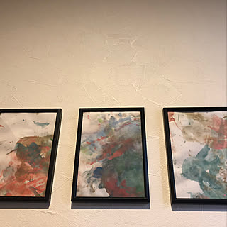 アートやインテリアのリメイクに☆水彩絵の具＆墨を使ったDIY