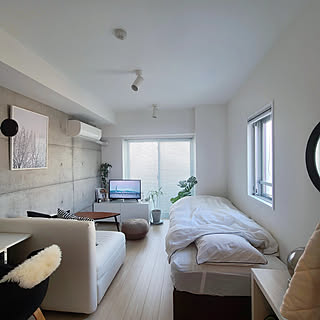 「25m2。打ちっぱなしが映える、シンプルで爽やかで心地良い部屋づくり」 by chakaさん
