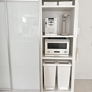 「蓋の開き方を選べる！便利でシンプルな2Way仕様の45Lゴミ箱」 by haruka._.homeさん