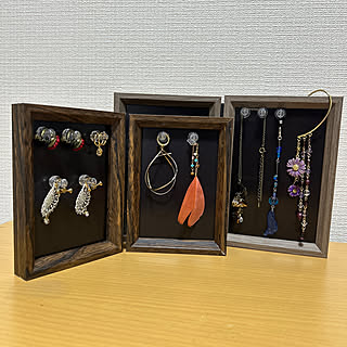 「ブック型フォトフレームでつくる、アクセサリーケース」 by nakkieさん
