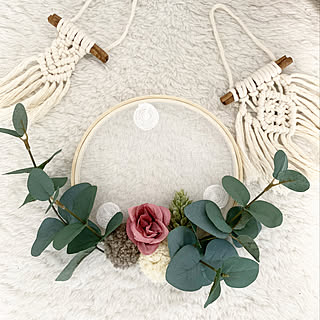 「刺繍枠に材料をつけるだけでできる、簡単リースのつくり方」 by totaryuさん