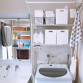 我が家にもぴったりのモノが見つかる♡ランドリーラック集