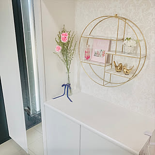 外出するときも帰ってきたときも気分が上がる♪お花のある玄関