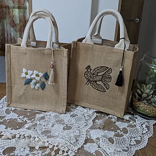 自分だけのデザインを実現♪無印良品のジュートバッグアレンジアイデア