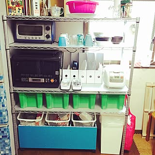 メタルラックをもっと便利に!収納実例集
