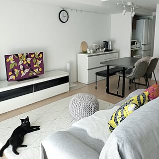 【写真でルームツアー】モノトーンでつくる、すっきりとしたモダン空間。sakuraさんのお家をご紹介！