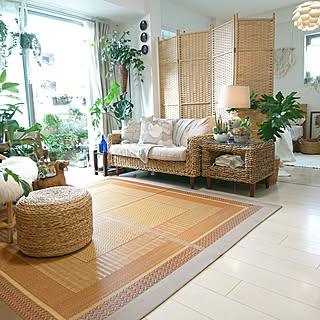 手軽に和のくつろぎを♡い草アイテムと置き畳のあるお部屋