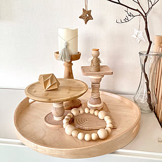 「つみき感覚で楽しくつくれる、木製ケーキスタンド」 by merutoさん