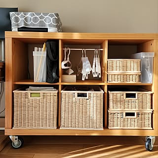 【使い方のコツ】造りの良さと統一感がお気に入り。無印良品のブリ材バスケットはこう使う！ by 75さん