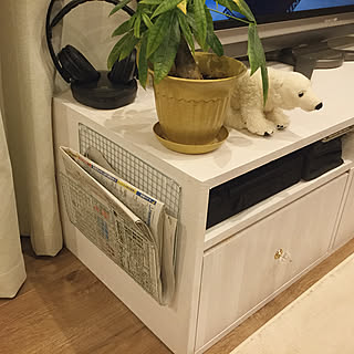 収納も目隠しカバーもお部屋ピッタリに作れます♪セリアでリビングアイテムをDIY