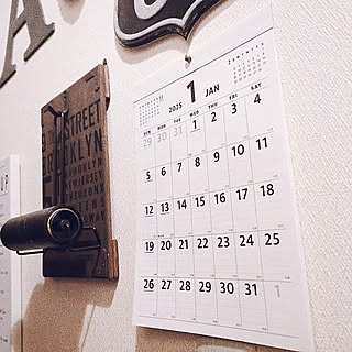 みんなの新商品レポート!シンプルさが魅力♪ダイソー 「モノトーンカレンダー」 by yukiさん