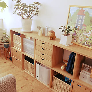 組み合わせ自由でスペースにフィット♪無印良品のスタッキングシェルフ