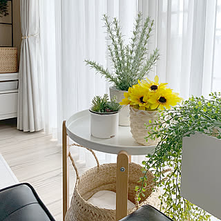 ナチュラルインテリアに♡セリアのフェイクグリーン・フラワーのあるお部屋