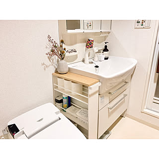 ちょっとしたスペースを有効活用☆スリムワゴンを使った収納実例