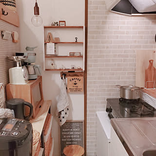 「DIYで私らしく導く、気分上々なカフェ感ナチュラルキッチン」 by RinRinさん
