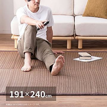 い草センターラグ 南風 191×240 ブラウン